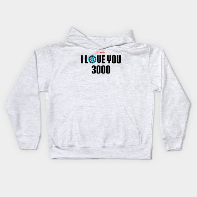I Love You 3000 v5 (black) Kids Hoodie by Fanboys Anonymous